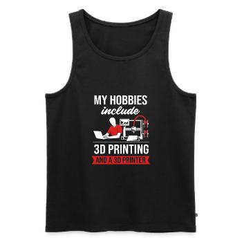 3D Printing Printing Prototype - Men's Premium Organic Tank Top - black - Front - AI Model Male 178 light (178cm)