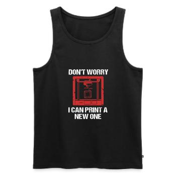 3D Printing - Men's Premium Organic Tank Top - black - Front - AI Model Male 178 light (178cm)