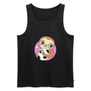 Sloth - Men's Premium Organic Tank Top - black - Front - AI Model Male 178 light (178cm)