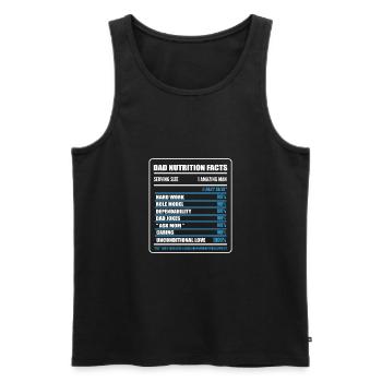 Papa Joke Fête des Pères Dictons drôles - Débardeur bio Premium Homme - noir - Devant - AI Model Male 178 light (178cm)