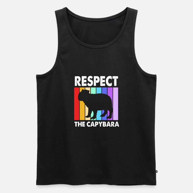 Capybara - Männer Premium Bio Tank Top - Schwarz