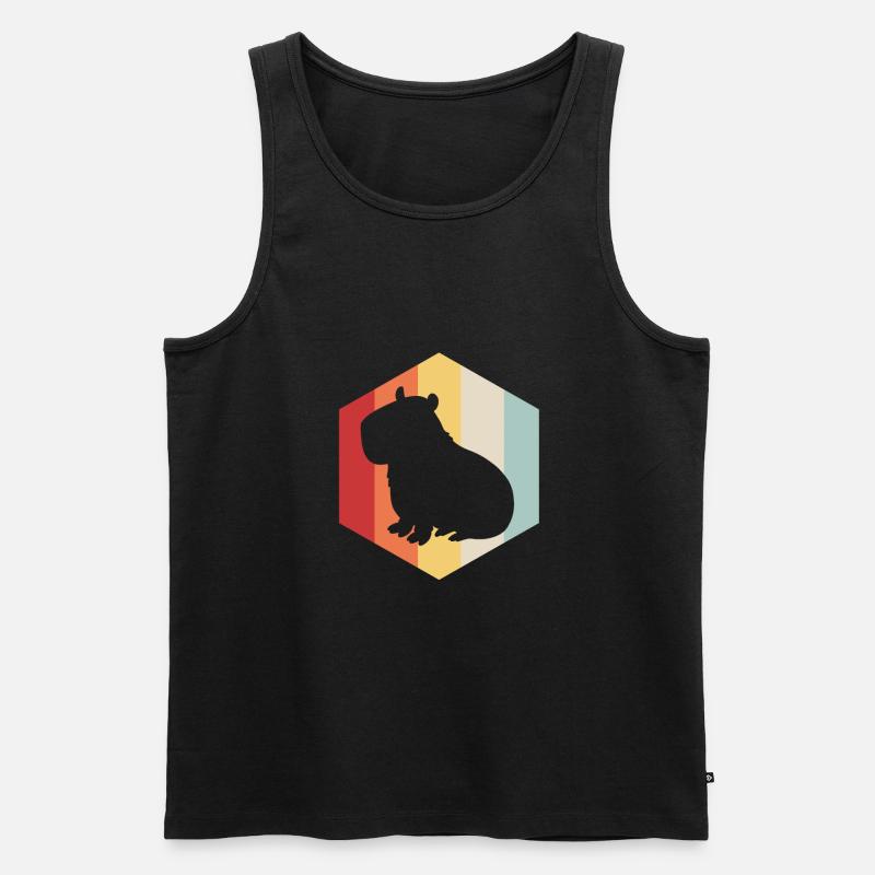 Capybara - Männer Premium Bio Tank Top - Schwarz