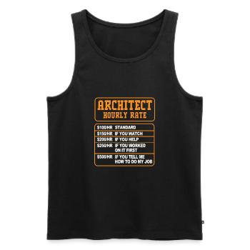 Architecture - Men's Premium Organic Tank Top - black - Front - AI Model Male 178 light (178cm)