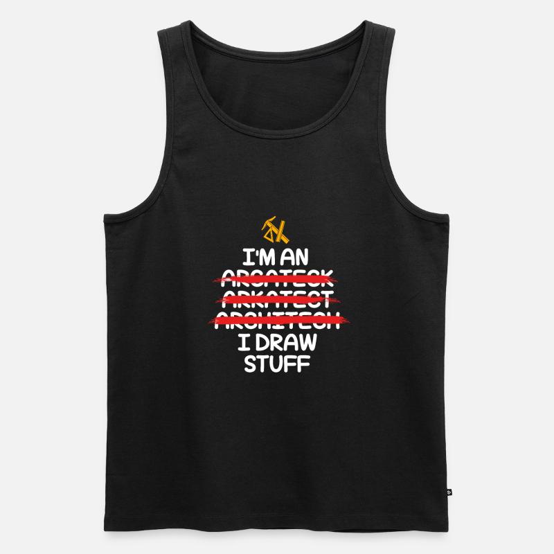 Architekt - Männer Premium Bio Tank Top - Schwarz