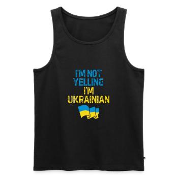 Ukraine - Männer Premium Bio Tank Top - Schwarz - Vorne - Michal (187cm)