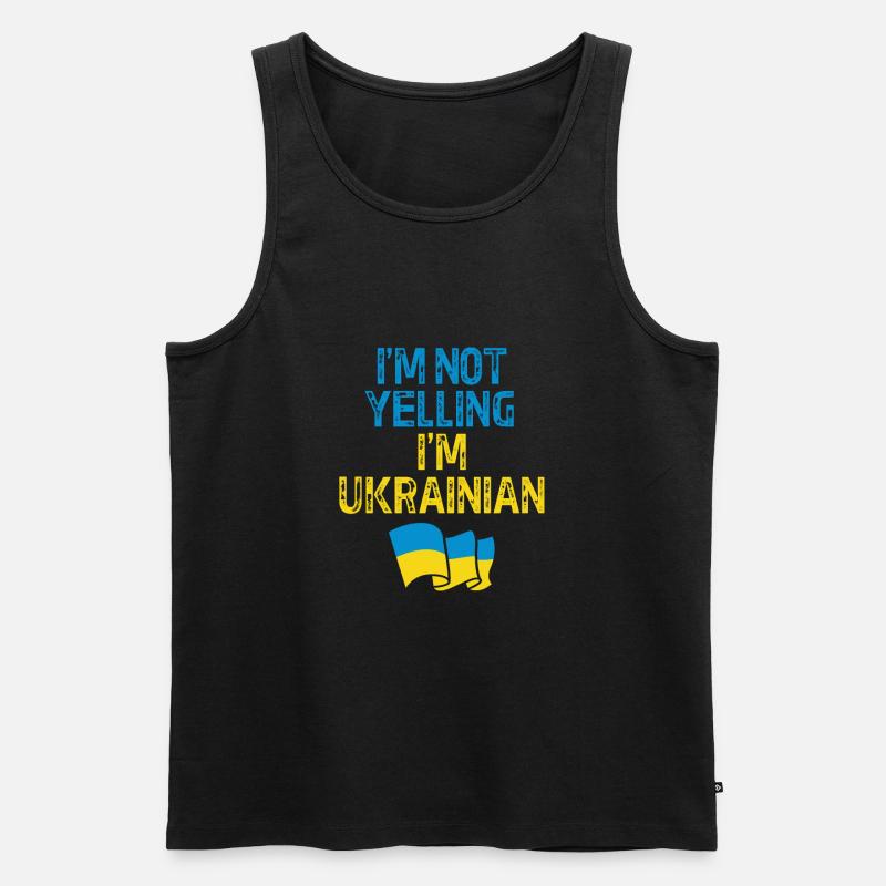 Ukraine - Männer Premium Bio Tank Top - Schwarz