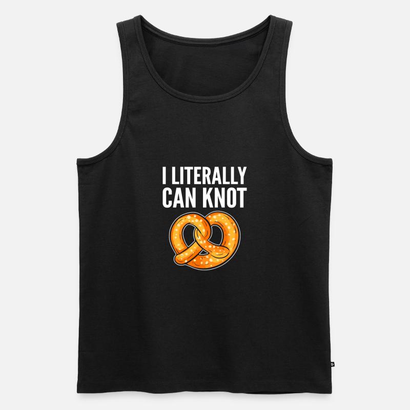 Brezel - Männer Premium Bio Tank Top - Schwarz