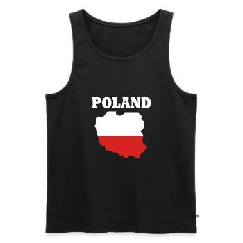 Poland Polish - Men's Premium Organic Tank Top - black - Front - Michal (187cm)