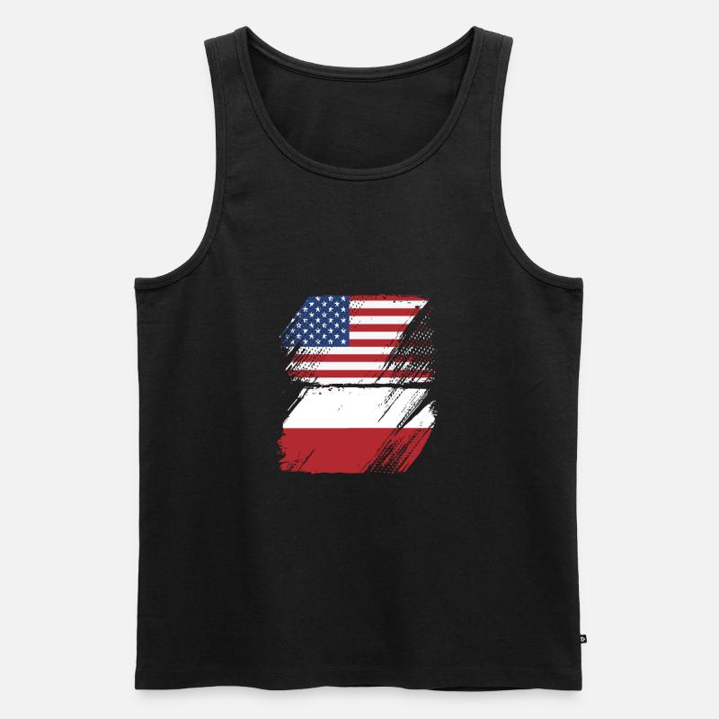 Polen Polnisch - Männer Premium Bio Tank Top - Schwarz