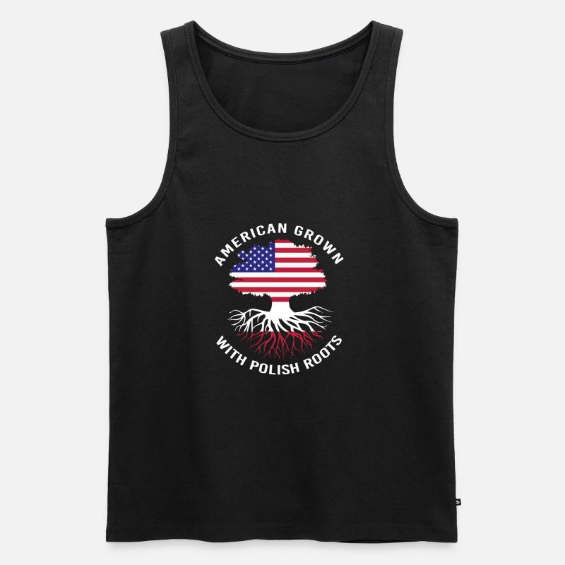 Polen Polnisch - Männer Premium Bio Tank Top - Schwarz