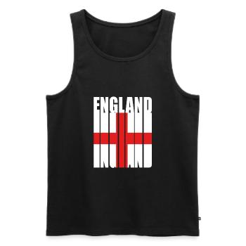England English - Men's Premium Organic Tank Top - black - Front - Michal (187cm)