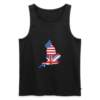 England Englisch - Männer Premium Bio Tank Top - Schwarz - Vorne - Michal (187cm)