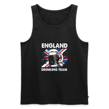 England Englisch - Männer Premium Bio Tank Top - Schwarz - Vorne - AI Model Male 178 light (178cm)