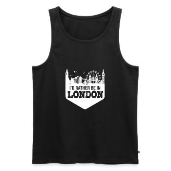 England English - Men's Premium Organic Tank Top - black - Front - Michal (187cm)