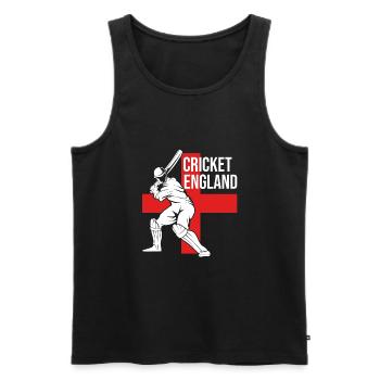 England - Männer Premium Bio Tank Top - Schwarz - Vorne - Michal (187cm)