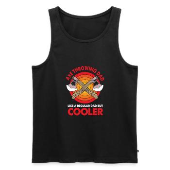 Axt Werfen - Männer Premium Bio Tank Top - Schwarz - Vorne - AI Model Male 178 light (178cm)