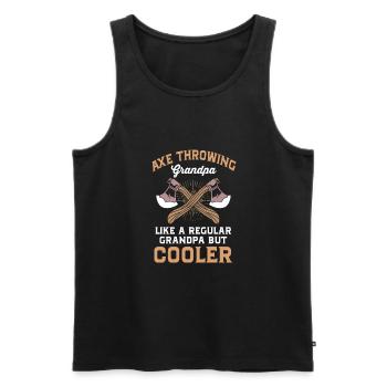 Axt Werfen - Männer Premium Bio Tank Top - Schwarz - Vorne - AI Model Male 178 light (178cm)