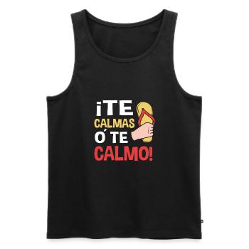 Latina Mom - Men's Premium Organic Tank Top - black - Front - AI Model Male 178 light (178cm)