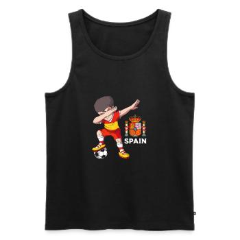 Spain Spanish - Men's Premium Organic Tank Top - black - Front - AI Model Male 178 light (178cm)