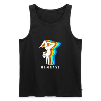 Athletics - Men's Premium Organic Tank Top - black - Front - AI Model Male 178 light (178cm)