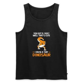 Leopard Gecko - Männer Premium Bio Tank Top - Schwarz - Vorne - Michal (187cm)
