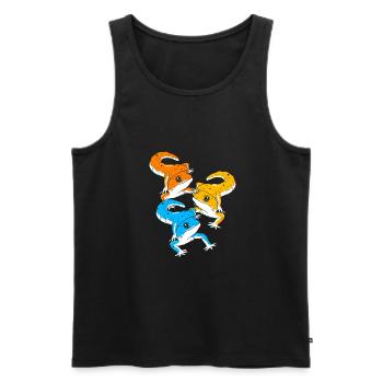 Leopard Gecko - Men's Premium Organic Tank Top - black - Front - AI Model Male 178 light (178cm)