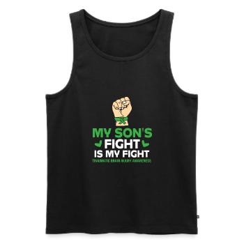 Traumatic brain injury - Men's Premium Organic Tank Top - black - Front - AI Model Male 178 light (178cm)