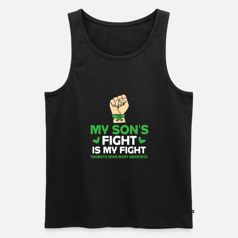 Schädel Hirn Trauma - Männer Premium Bio Tank Top - Schwarz
