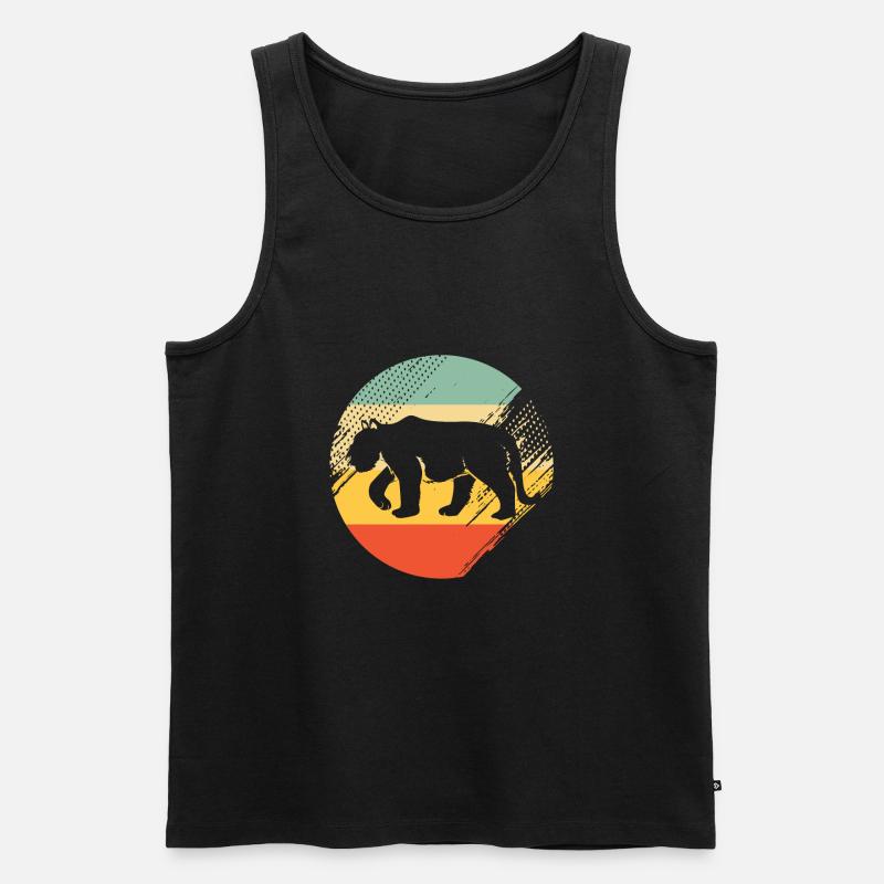 Weißer Tiger - Männer Premium Bio Tank Top - Schwarz
