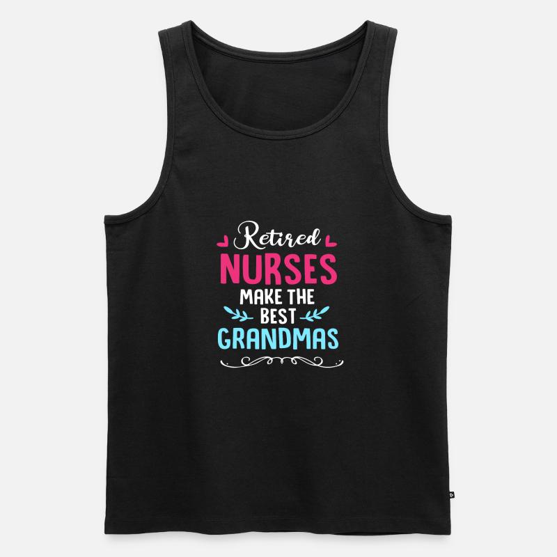 Krankenschwester Rente - Männer Premium Bio Tank Top - Schwarz