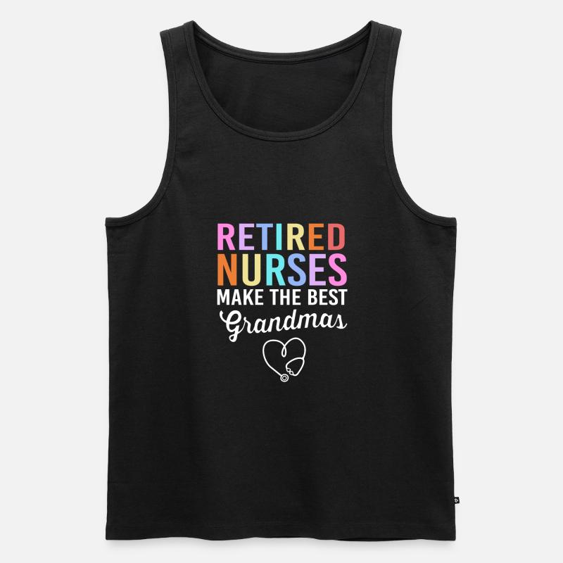 Krankenschwester Rente - Männer Premium Bio Tank Top - Schwarz