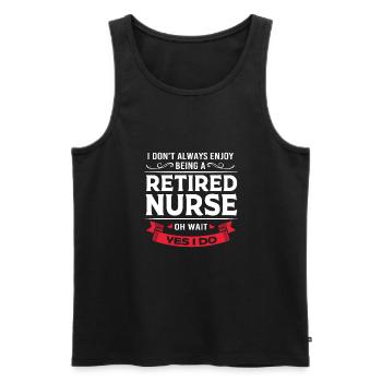 Pension d’infirmière - Débardeur bio Premium Homme - noir - Devant - Michal (187cm)
