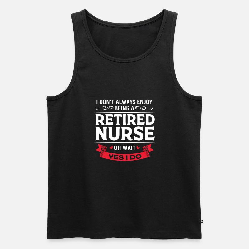 Krankenschwester Rente - Männer Premium Bio Tank Top - Schwarz