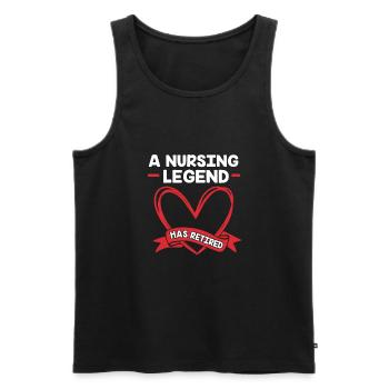 Pension d’infirmière - Débardeur bio Premium Homme - noir - Devant - Michal (187cm)