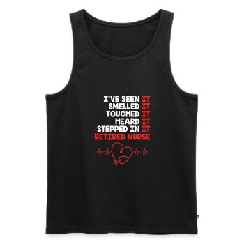 Krankenschwester Rente - Männer Premium Bio Tank Top - Schwarz - Vorne - Michal (187cm)