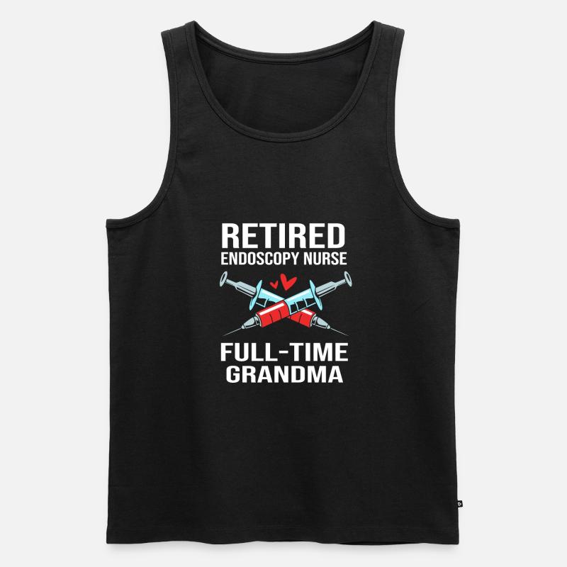 Krankenschwester Rente - Männer Premium Bio Tank Top - Schwarz