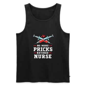 Pension d’infirmière - Débardeur bio Premium Homme - noir - Devant - Michal (187cm)