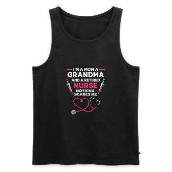 Krankenschwester Rente - Männer Premium Bio Tank Top - Schwarz - Vorne - Michal (187cm)