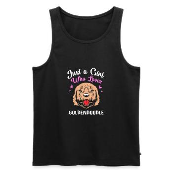 Goldendoodle - Männer Premium Bio Tank Top - Schwarz - Vorne - Michal (187cm)