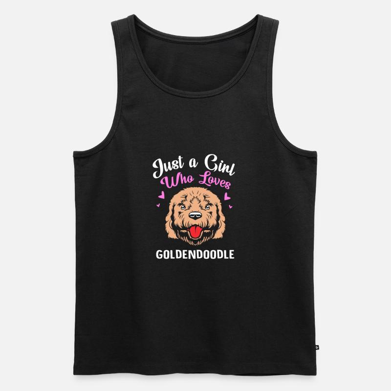 Goldendoodle - Männer Premium Bio Tank Top - Schwarz
