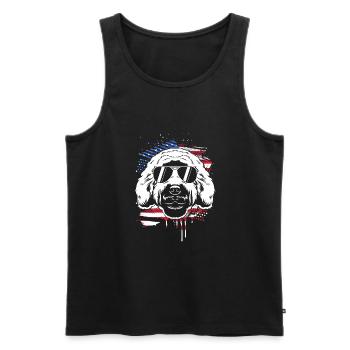 Goldendoodle - Männer Premium Bio Tank Top - Schwarz - Vorne - Michal (187cm)