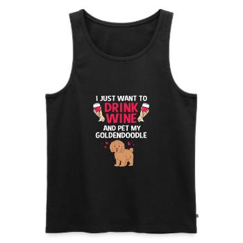 Goldendoodle - Männer Premium Bio Tank Top - Schwarz - Vorne - Michal (187cm)