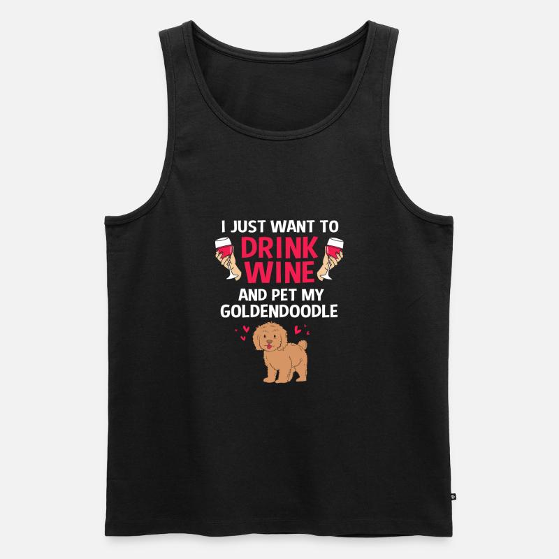 Goldendoodle - Männer Premium Bio Tank Top - Schwarz