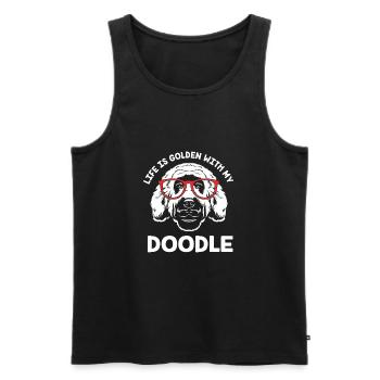 Goldendoodle - Männer Premium Bio Tank Top - Schwarz - Vorne - Michal (187cm)