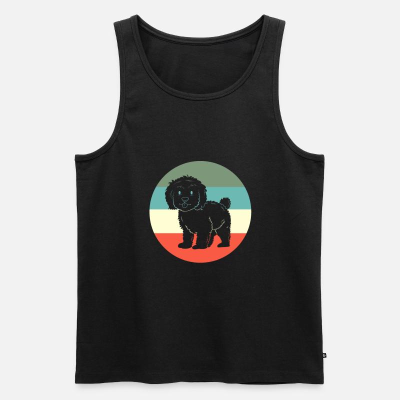 Goldendoodle - Männer Premium Bio Tank Top - Schwarz