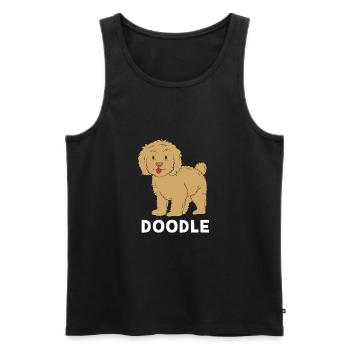 Goldendoodle - Männer Premium Bio Tank Top - Schwarz - Vorne - Michal (187cm)