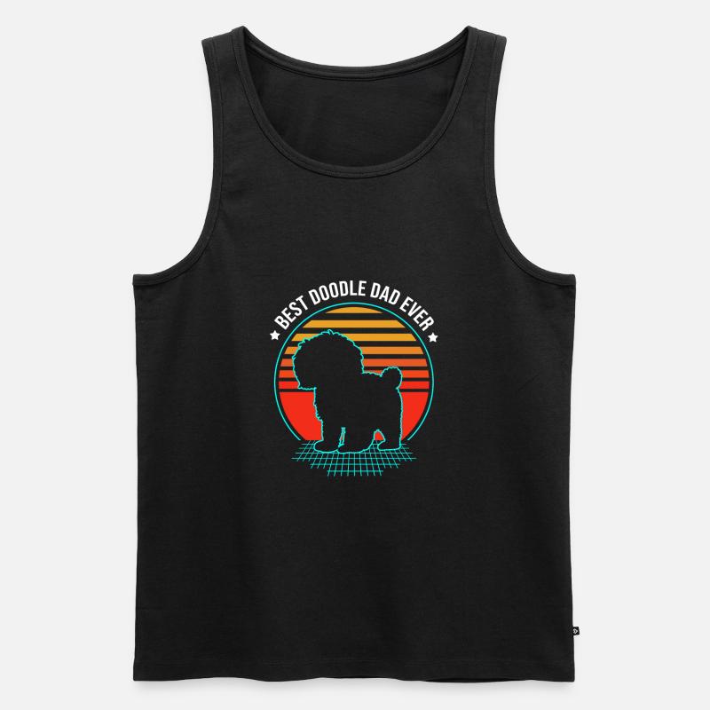 Goldendoodle - Männer Premium Bio Tank Top - Schwarz