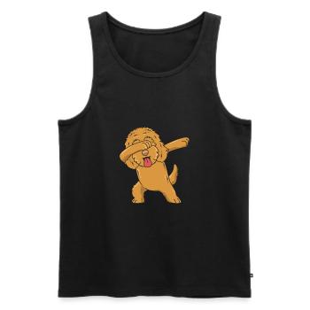 Goldendoodle - Männer Premium Bio Tank Top - Schwarz - Vorne - Michal (187cm)