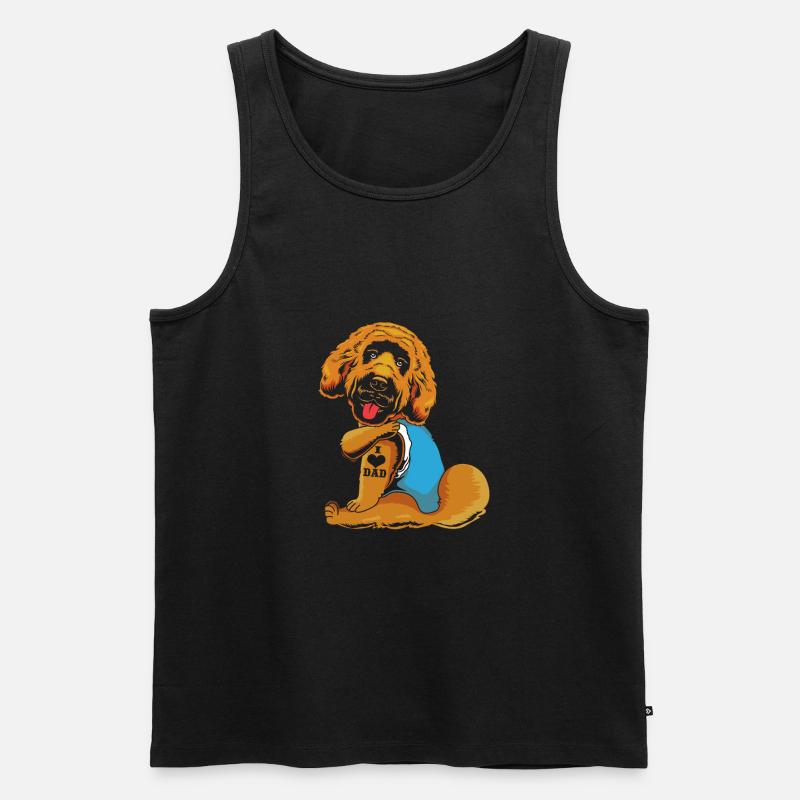 Goldendoodle - Männer Premium Bio Tank Top - Schwarz