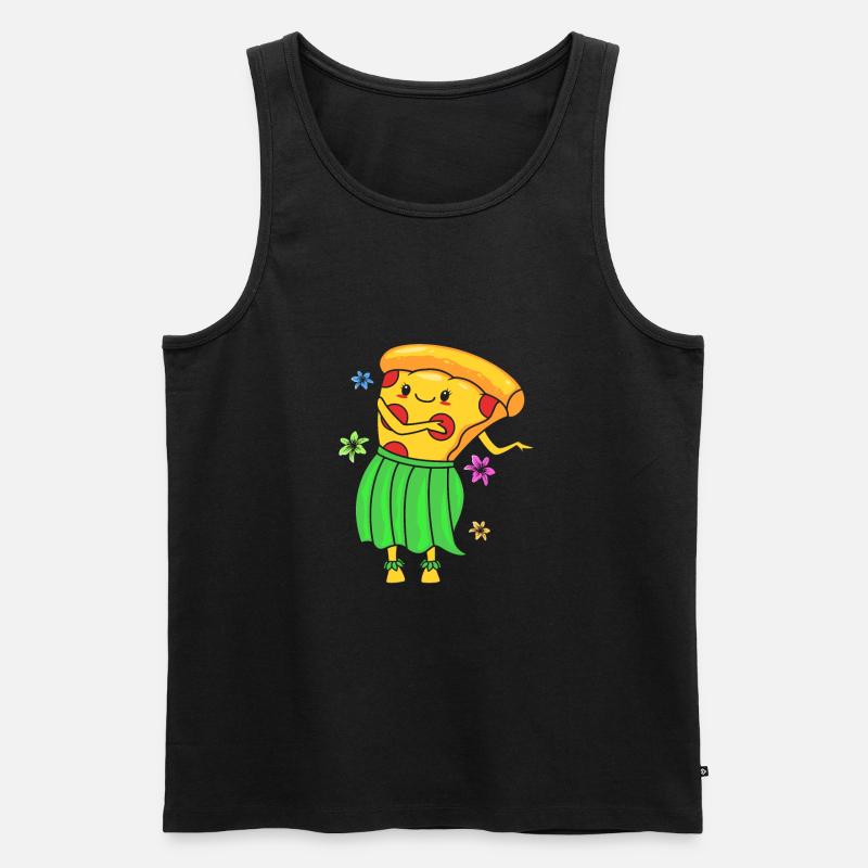 Pizza Hawaii - Männer Premium Bio Tank Top - Schwarz